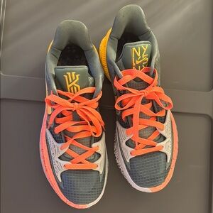 Kyrie Basketball Shoes with Orange Laces